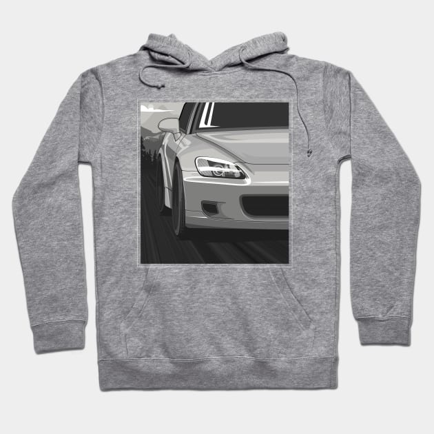 Honda S2000 AP1 Rolling - Silverstone Hoodie by wearapex